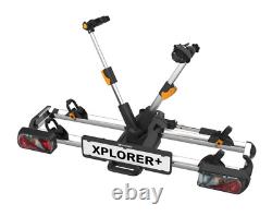 Spinder Xplorer+ Tow Ball Bar Mounted 2 Bike Carrier Lockable Tilt Foldable 60kg