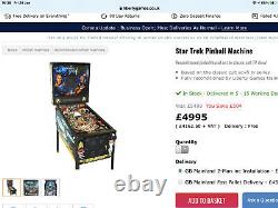 Star Trek 1991 data east Pinball collectors item coin operated. Excellent cond