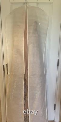 Stunning Sequin Evening Gown Nude/Blush with Silver Embellishment Size 10