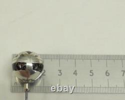 Stunning Silver Overlay Hat Pin Ball