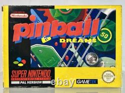 Super Nintendo PINBALL DREAMS GAME Digital Illusions 1994 SNES PAL Boxed TESTED
