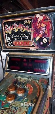 Super Rare 1982 EIGHT BALL DELUXE'LIMITED EDITION' Pinball Machine by Bally