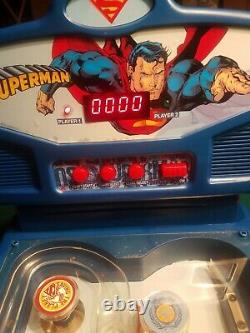 Superman Saving The World Deluxe Edition Extremely Rare Mini Pinball Machine