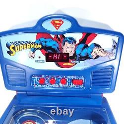 Superman Tabletop Pinball Machine Saving the World Works Rare