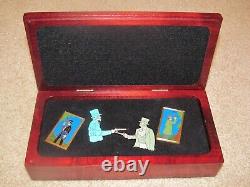 The Haunted Mansion Dueling 4pc Pin Set Box Le250 Disney Happy Haunts Ball Event