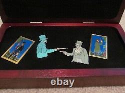 The Haunted Mansion Dueling 4pc Pin Set Box Le250 Disney Happy Haunts Ball Event