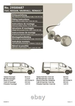 Towbar to fit Renault Trafic Van (Mark III) Mid 2014 on TowBar Towball Electrics
