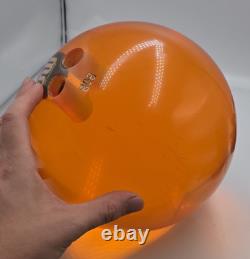 ULTRA RARE 1970's MG MIKASA ACRYLIC TRANSPARENT ORANGE BOWLING BALL 4m-14942