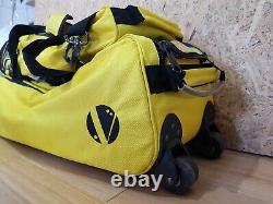VISE Yellow Rolling 3-Ball Bowling Ball Tote Bag+ Shoe Bag Ten Pin Bowling Ball