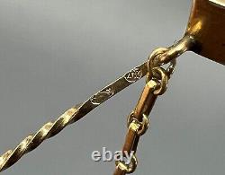 Victorian Austrian 14k Gold Stick Pin Circus Guilloche Enamel Ball Sceptre Dice