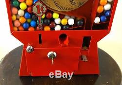 Vintage 1 Cent Coast Basketball Pinball Gumball Vending Machine Game