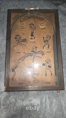 Vintage 1933 Clown-N-Up Tabletop Pinball Game Clown Up Northwestern Mailbox Co