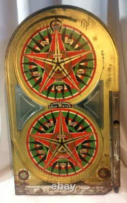 Vintage 1933 Lindstom Gold Star Metal Marble Table Top Pinball Game 24Tall