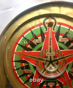 Vintage 1933 Lindstom Gold Star Metal Marble Table Top Pinball Game 24Tall