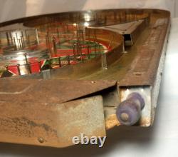 Vintage 1933 Lindstom Gold Star Metal Marble Table Top Pinball Game 24Tall