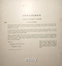 Vintage 1933 Lindstom Gold Star Metal Marble Table Top Pinball Game 24Tall