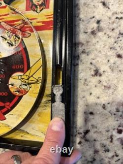 Vintage 1934 Airways Pinball Game withBingo Lindstrom Tool & Toy Co Airplane Sign