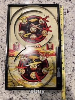Vintage 1934 Airways Pinball Game withBingo Lindstrom Tool & Toy Co Airplane Sign