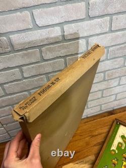 Vintage 1940s WWII Victory Bomber Poosh-M-Up Table Pinball Game with Original Box