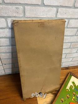 Vintage 1940s WWII Victory Bomber Poosh-M-Up Table Pinball Game with Original Box