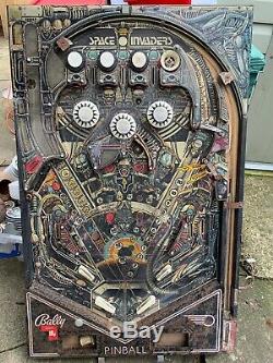 Vintage 1980 Space Invaders Pinball Machines Bally Playfield Playing Deck Only