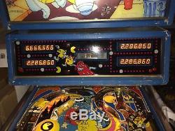 Vintage 1982 Mr and Mrs Pac-Man Pinball Coin Operated Arcade Machine