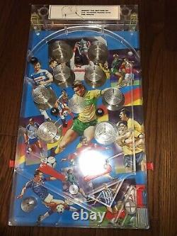 Vintage 1988 Deluxe Table Top Pinball Game- International World Cup Soccer