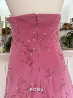 Vintage 2000s Jump Embellished Ombré Strapless Prom Dress