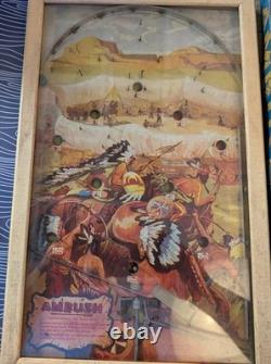 Vintage AMBUSH Poosh M Up Pinball Table Top Bagatelle Game Northwestern with Box