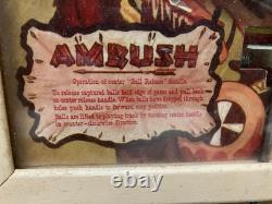 Vintage AMBUSH Poosh M Up Pinball Table Top Bagatelle Game Northwestern with Box