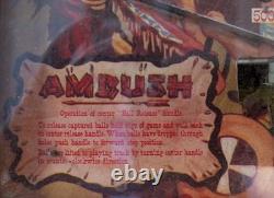 Vintage AMBUSH Poosh M Up Pinball Table Top Bagatelle Game Northwestern with Box