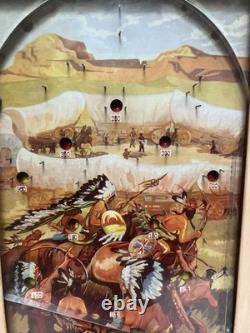 Vintage AMBUSH Poosh M Up Pinball Table Top Bagatelle Game Northwestern with Box