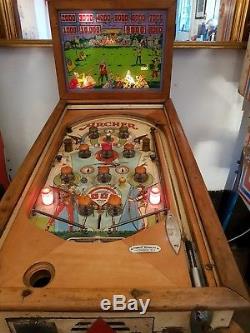 Vintage Antique Arcade Archer 1937 Genco Tri Score Pinball Machine. Ww2 era