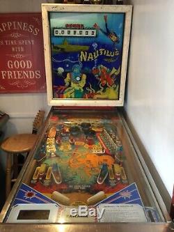 Vintage Arcade Pinball Machine NAUTILUS 1970s Sold as not working