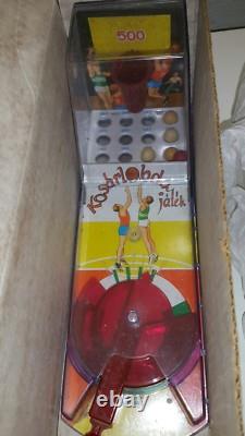 Vintage Basketball Pinball Original Box Game Toy Shooting Hungary Lemez Jatek