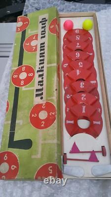 Vintage Basketball Pinball Original Box Game Toy Shooting Hungary Lemez Jatek