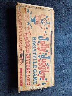 Vintage Boxed Casdon Jolly Juggler Circus Bagatelle Pin Ball