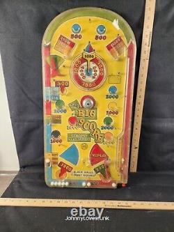 Vintage Deluxe Bagatelle The Big Score Glass Marble Pin Ball Game Works Plays