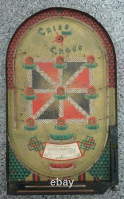 Vintage Joseph Schneider Criss Cross Pinball Bagatelle Circa 1935 Very Rare