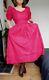Vintage Laura Ashley Pink Fuchsia Cottagecore Dress Ball Size 12 S M