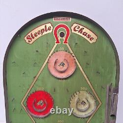 Vintage Lindstorm's Steeple Chase Pin Game Bagatelle Wooden 1930's USA Pinball