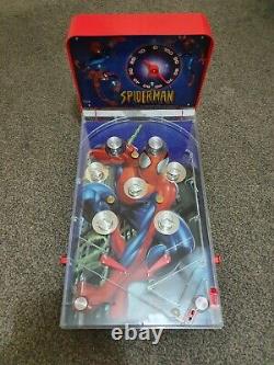 Vintage Marvel Spiderman Flipper Pinball Game 2003 by popular toys