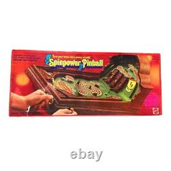 Vintage Mattel 1974 Spinpower Pinball Machine Faux Wood Finish New Sealed In Box
