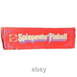 Vintage Mattel 1974 Spinpower Pinball Machine Faux Wood Finish New Sealed In Box