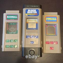 Vintage Milton Bradley Microvision Game Cartridge Baseball Pinball Blockbuster