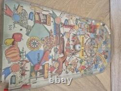 Vintage Old Marx Made In Great Britain Pin Ball 2ftx1ft Large 1960s Working