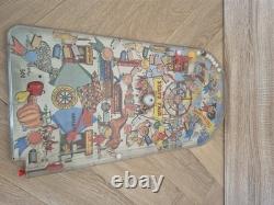 Vintage Old Marx Made In Great Britain Pin Ball 2ftx1ft Large 1960s Working