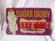 Vintage Original'sugar Daddy' Pinball Machine Back Glass For 34cms X 20cms