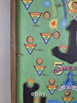 Vintage POOSH-M-UP Victory Bomber Military Pinball Game NORTHWESTERN Toys 5in1