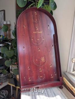 Vintage Past Times Wooden Bagatelle Pinball Tabletop Game